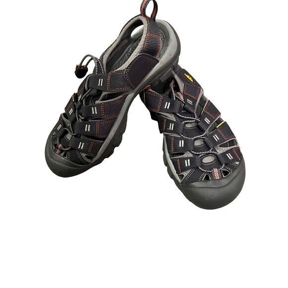 KEEN Newport H2 Waterproof Hiking Sandals Men’s 10 Black Orange Trail main image 12